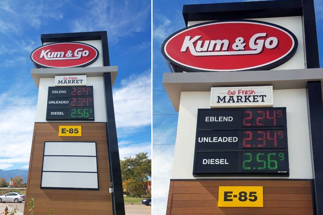 Gas Price/Time & Temp Nagle Signs